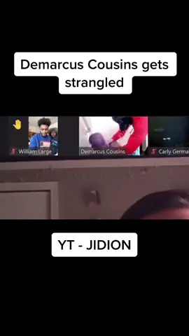 He likes it rough @jidion #watchyoclips #jidion #zoom #zoombombing #funny #demarcuscousins #youtube #prank #fight #fyp #viral #goat