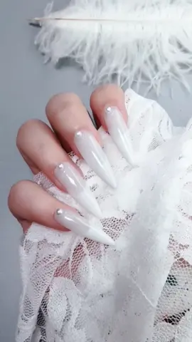 So..what do you think? 🤔 🤍🤍🤍 🤍I literally obsessed with this white nail design #nailartistkim #naildesigns #whitenail #nailtutorial #nailvideo