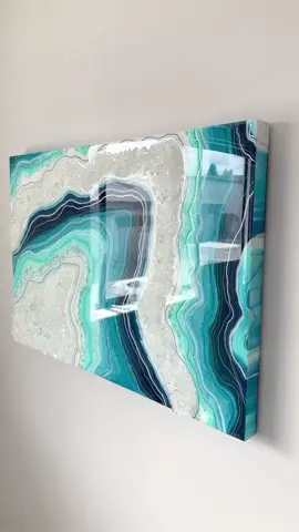 What do you think of this wall art? New piece!!!🌊 @meyspring #kelowna #tiktokartist #resin #colorblast #sheearnedit #homebusiness #artist #fyp