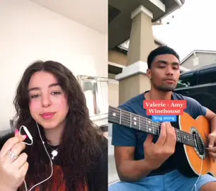 #duet with @lepulu Not me almost dropping my phone. Also check out the full cover on my YouTube channel! Link in bio ❤️ #valerie  #amywinehouse #fyp