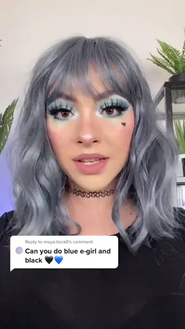 Reply to @maya.toca0 feeling blue 💙 #fyp #egirl #egirlmakeup #blueegirl #softgirl