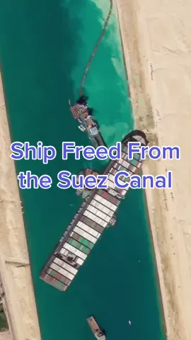 The Ever Given is moving again, and traffic may continue soon in the Suez Canal 🇪🇬 #fyp #foryou #geopolitics #suezcanal #ship #egypt #canal #stuck