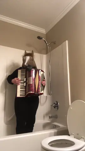 #accordion #funny #bathroom #hokeypokey #horsehead