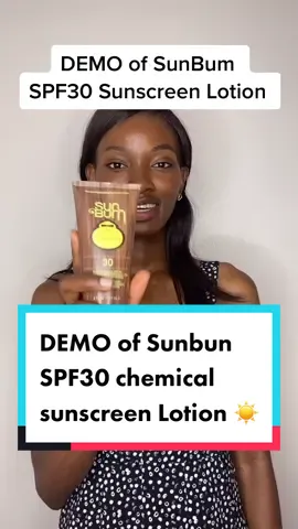DEMO of SUNBUM SPF30 #Sunscreen 🌿 #sunscreenproducts #skincareforpoc #sunscreenforblackpeople #sunscreenforpoc #skintok #sunscreenforacneproneskin