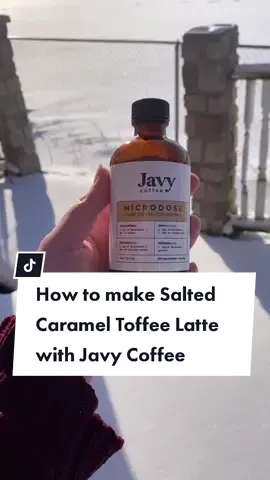 Salted Caramel Toffee Latte 🤩🤤 📽@oattiddymilk #javycoffee #drinkjavy #foryourpage #toffee #latte #caramel #diyrecipe#coffee #drinktok#athomerecipe