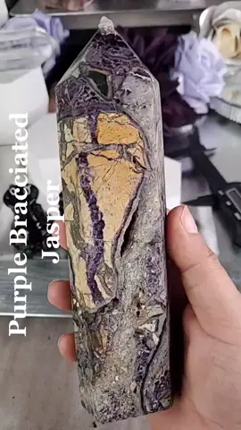 Rare Purple Brecciated Jasper towers! Available at Saturday's Live Sale on Instagram! #crystalsale #crystalshop #crystalsforsale