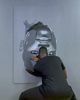 #Boubou with a portrait of #Akon! 🎨🙌 (IG: bouboudesign_ & akon) #art