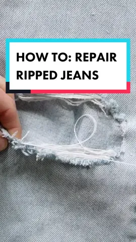 How to fix the holes in your jeans 3 different ways! #TikTokPartner #LearnOnTikTok #DIY #nosew #sewingtutorial