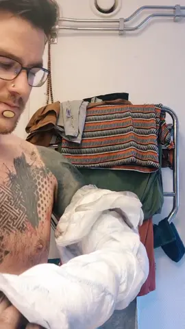 day 2 🌑 #tattoo #blackwork #blackout #bodymod #fyp #piercing