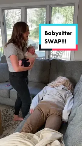 She TRUSTED them with her BABY! 🤭 #baby #prank #laugh #OhNo #mom #viral #funny