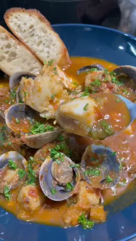 Cioppino (Seafood Stew) Full recipe on my lGTV 🤤😊 #seafoodasmr #foodtiktok #yummy #homecooking
