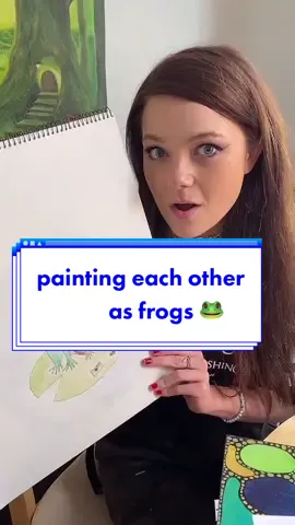 my sister and i painted each other as frogs #foryou #Vlog #artist #frogtiktok @lucindalately