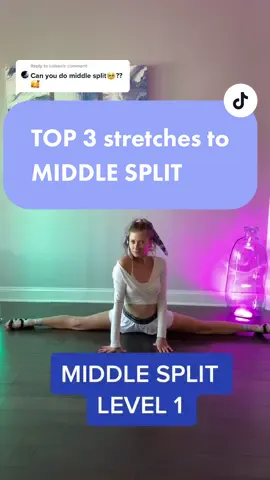Reply to @lusken Top 3 stretches for BEGINNERS to do MIDDLE Split. #middlesplit #stretching #sidesplit