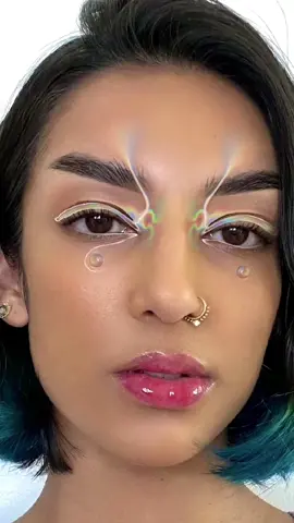 DIGITAL MAKEUP BY @julianwolfstoller ⛓💿👽 new age beauty!!! #fyp #sheesh