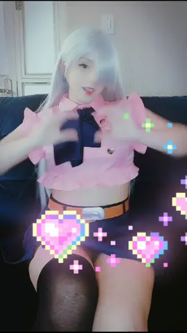 Elizabeth de roupinha nova 💜 querem uma cerveja? 🥰 #weeb #otaku #elizabethcosplay #anime