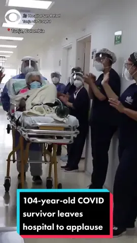 This 104-year-old beat COVID — twice — and left the hospital in Colombia to applause from health care workers. #colombia #covid19 #uplifting