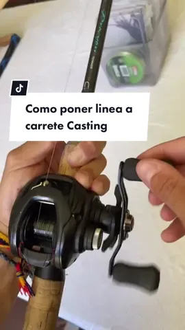 Cómo poner línea en tu carrete de pesca! #baitcaster #fishingreel #fishingline #pesca #pescadeportiva #bassfishing #yosoycreador