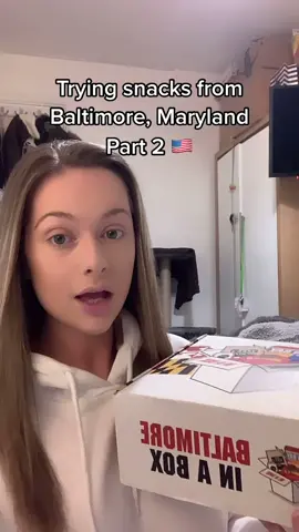 Trying snacks from Baltimore, Maryland Part 2 🇺🇸 #american#british#americanfood#tastetest#fyp#foryou#foryoupage#viral#trending