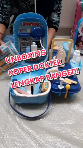 UNBOXING KOPER DOKTER-DOKTERAN #dinotoysungaran #school #schoolbag #bag #makeup #fyp #fypシ #koper #suitcase #Doctor #dokter #medicine