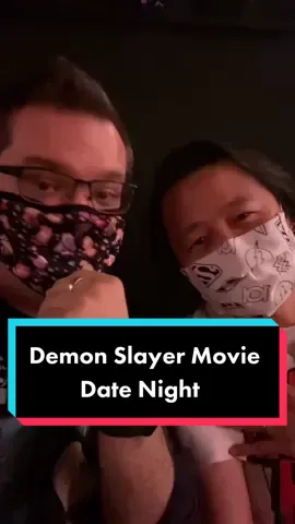 Opening night in the bag! #demonslayer #demonslayermovie #mugentrain #anime #datenight #manga #mha #movienight