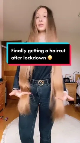 Finally getting a haircut after lockdown 😳😨 watch till the end to see how short I went 🧐  #haircut #longhair #longlife