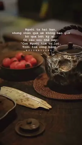 “Con Người tìm tư lợi, trời tìm công bằng”.  #noitrailong