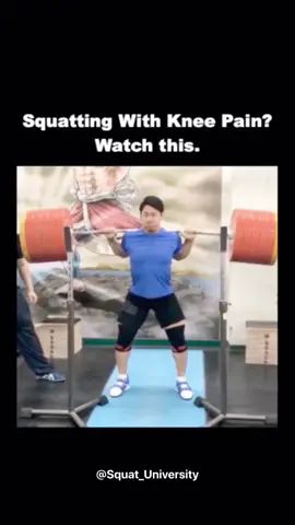 More info in my YouTube video “4 tips for knee pain.” #gym #workout #kneepain #squat