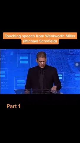Touching speech from Wentworth Miller about his background, being gay and the effects of this. #fypシ #motivation #respect
