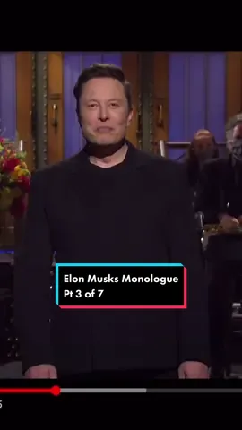 #elonmusk SNL monologue Part 3 of 7. #elon is a chill normal dude