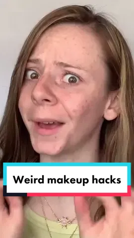 Weird makeup hacks pt.1😳 #makeuphacks #makeuptrends #weirdhacks #makeuptutorial #contour