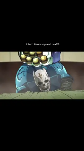 Jotaro stand star platinum time stop and ora!