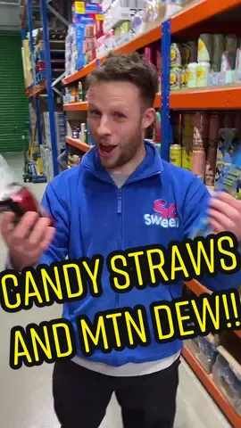 Sour Punch Sip’n’Chew straws and Mountain Dew Code Red is the best combo!!😍 #sosweetshopuk #sosweetshop #mountaindew #sour