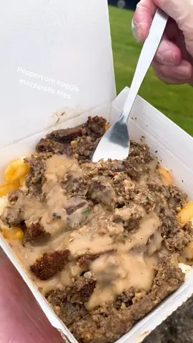 Haggis mozzarella peppercorn fries #fyp #foryou #glasgow #lunch #food follow us on insta tophskis_glasgow