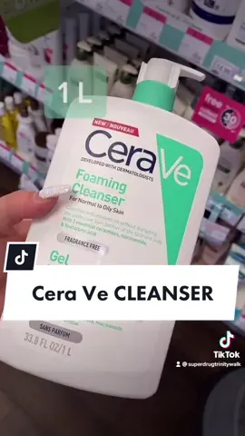 We stock 3 sizes of the famous CeraVe!! You’ll never run out with our biggest size (1L) #fyp #cerave #ceraveskincare #superdrug #trinitywalk