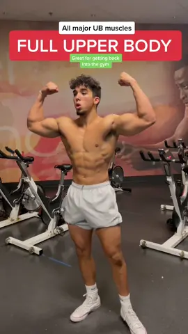 Great workout to do after vacation to start the body off again💪🏻 #gym#GymTok#Fitness#bodybuilding#athlete#upperbody#workout#foryou