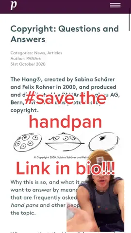 pt:2 #savethehandpan from a potentially legal monopoly. #handpanwar #steelpan #copyrightabuse #legallyridiculous #panart #handpan #hangdrum