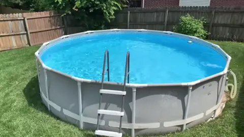 Setting up the pool we got last year right before quarentine. Life saver! #pool #timelapse #swimming #Summer #fyp #foryoupage