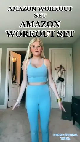 This set is softer than Lululemon + under $50💙 @sunzel_yoga #fyp #foryoupage #lululemondupes #amazonfashion #sunzel  #workoutset #tryonhaul #amazon