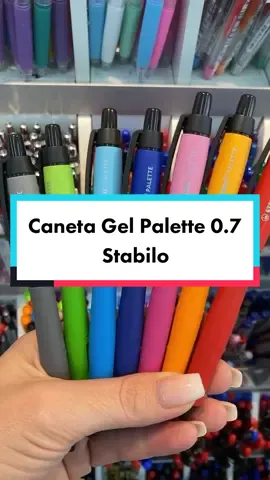 Caneta Gel 0.7 Palette Stabilo. Corpo retrátil e emborrachado. www.papeleciapapelaria.com.br #stabilo #caneta #papelaria #ecommerce #fy #fyp
