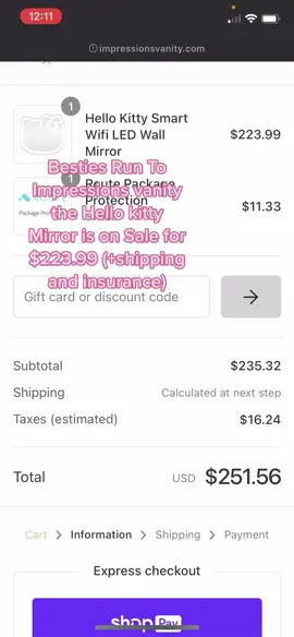 #HoldMyMilk #hellokitty #hk #sanrio #vanity #mirror #impressionsvanity #buyit #steal #sale #led #wallmirror #fy #fypシ #foryou #foryoupage #yourpage #f