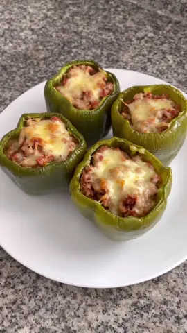 PIMENTONES RELLENOS🫑 #recetas #tutoriales #recetasfaciles #pimientos #pimenton #parati