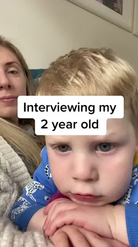 Interviewing my 2 year old 🥰 #toddler #toddlertok #toddlermom #toddlersoftiktok #son #mum #boymom