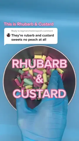 Reply to @bigmanchedonaped this is Rhubarb & Custard!!🍬#fyp #viral #SmallBusiness #foryou #thetreatplug