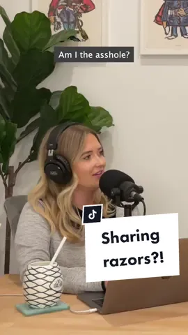 People don’t actually share razors right?! #reddit_tiktok #podcast #twohottakes #fyp #redditreadings