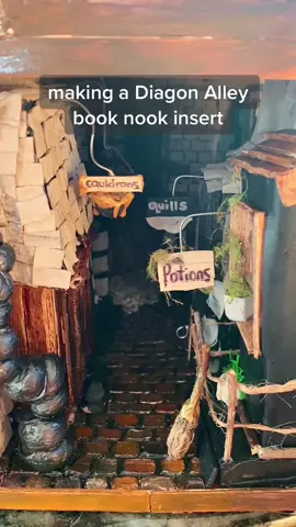 Diagon Alley book nook insert ⚡️ #booknook#shelfinsert#DIY#fyp#BookTok