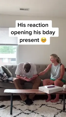 He made me cry 🥺 #birthdaysuprise #boyfriendsurprise #bestbdaypresent #boyfriendcheck #bestreaction #giftreaction #surprisechallenge #couplestikok