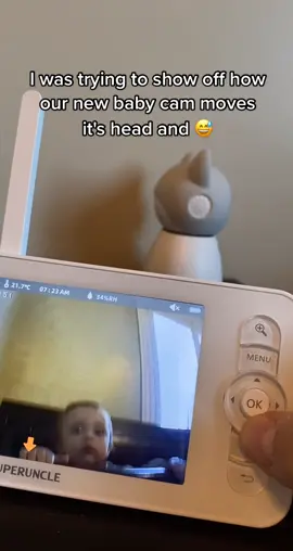 She was like mom why is it looking at me #babycam #babymonitor #momtok #OhNo