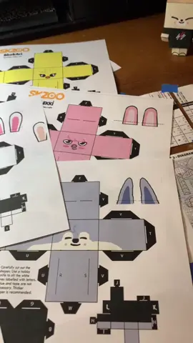 i printed out the skz zoo paper craft from pinterest!! dwaekki, han quokka, and puppym printed out wired though 😔 #kpop #straykids #skzzoo #kpopfyp