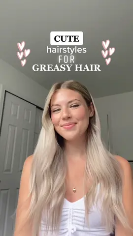 Cute and easy hairstyles I love wearing when my hair is greasy💕😅 #taylorxhairstyles #fyp #trends #viral #hairtok #greasyhairstyles #easyhairstyle