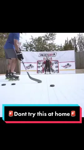 This is the ultimate trust. DONT TRY THIS AT HOME!🚨 Hockey top corner shooting with @goodwoodhockey ￼Kelly in front😳🎯 #hockeyshot #trustshot #🏒🎯